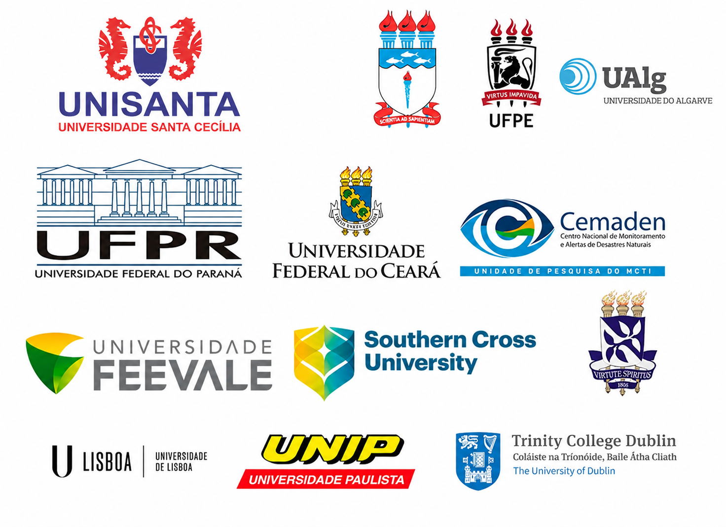 Logotipos da UNISANTA e das instituições parceiras