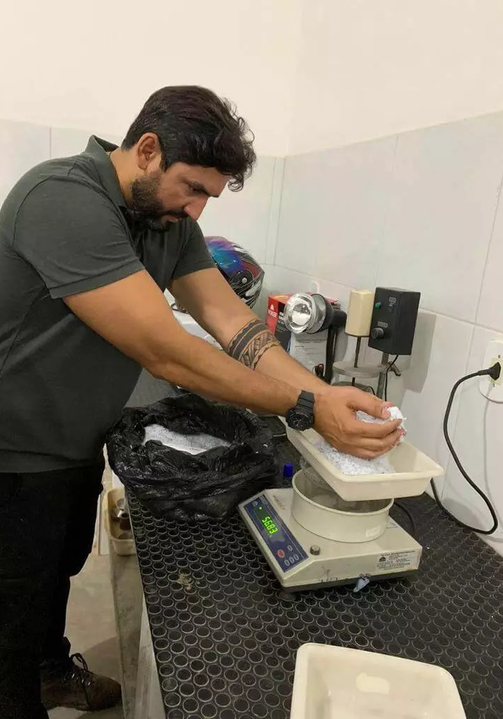 Medição de material